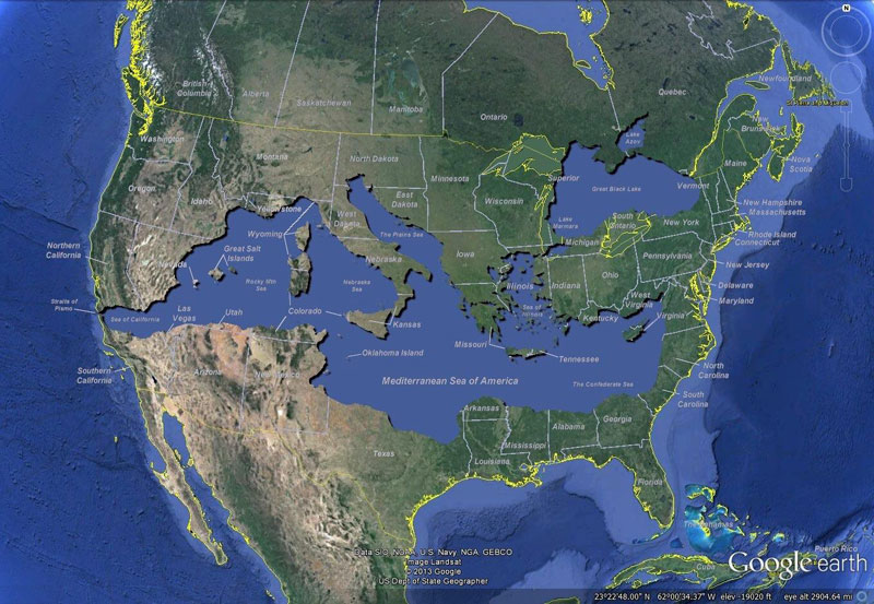 5 Interesting Maps That Use the United States as a Reference Point
