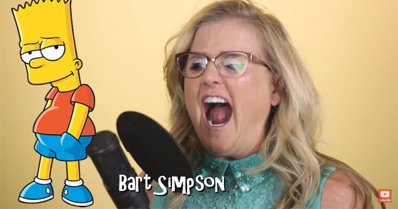 Nancy Cartwright Does Her 7 Simspsons Characters In 36 Seconds