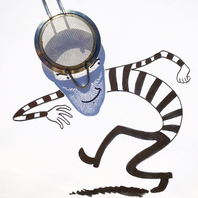 shadow art doodles vincent bal 17 Artist Casts Shadows and Doodles on the Results (21 Photos)