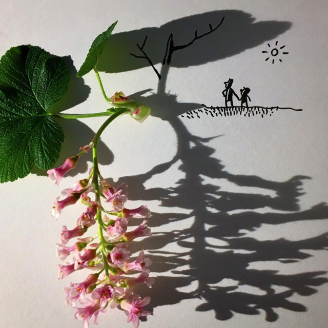 shadow art doodles vincent bal 5 Artist Casts Shadows and Doodles on the Results (21 Photos)