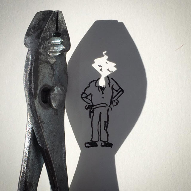 shadow art doodles vincent bal 7 Artist Casts Shadows and Doodles on the Results (21 Photos)