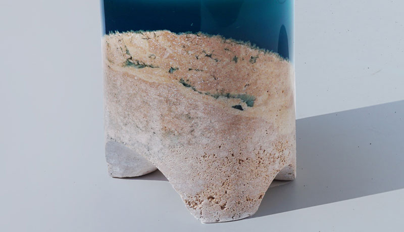 tabouret 1 1 Artist Channels the Ocean Into One of a Kind Tables Using Marble and Acrylic