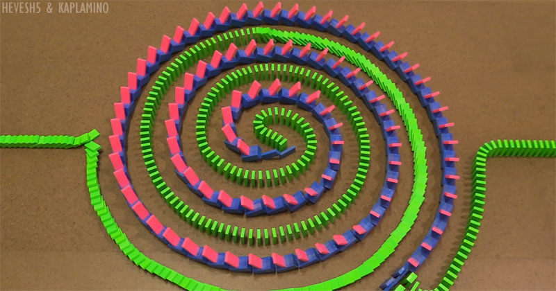 An Incredible Series of Unconventional Domino Tricks and Chain Reactions