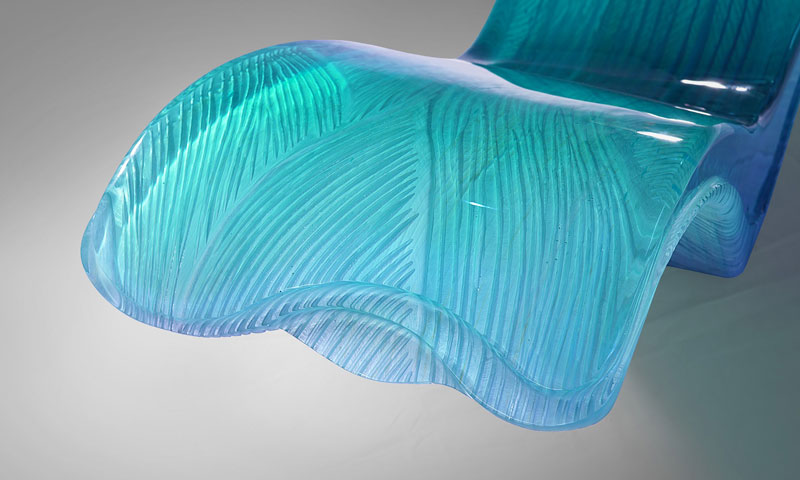 wavelounge 5 1 Artist Channels the Ocean Into One of a Kind Tables Using Marble and Acrylic