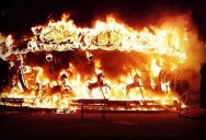 Carousel in Bergamo, Italy Catches Fire and Looks Metal AF