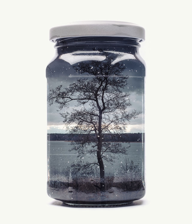 jarred and displaced by christoffer relander 7 Bottled Memories of Childhood Landscapes Using Double Exposure Photography