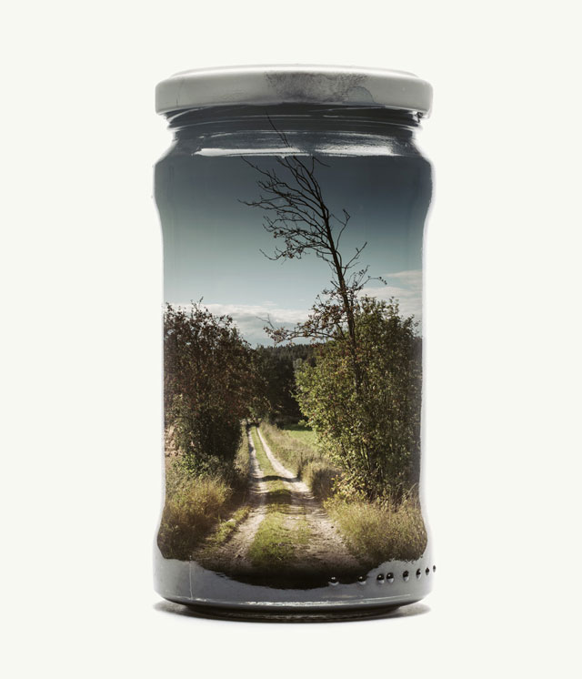 jarred and displaced by christoffer relander 8 Bottled Memories of Childhood Landscapes Using Double Exposure Photography