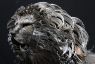 Unbelievable Lion Sculpture Made from Hammered Steel