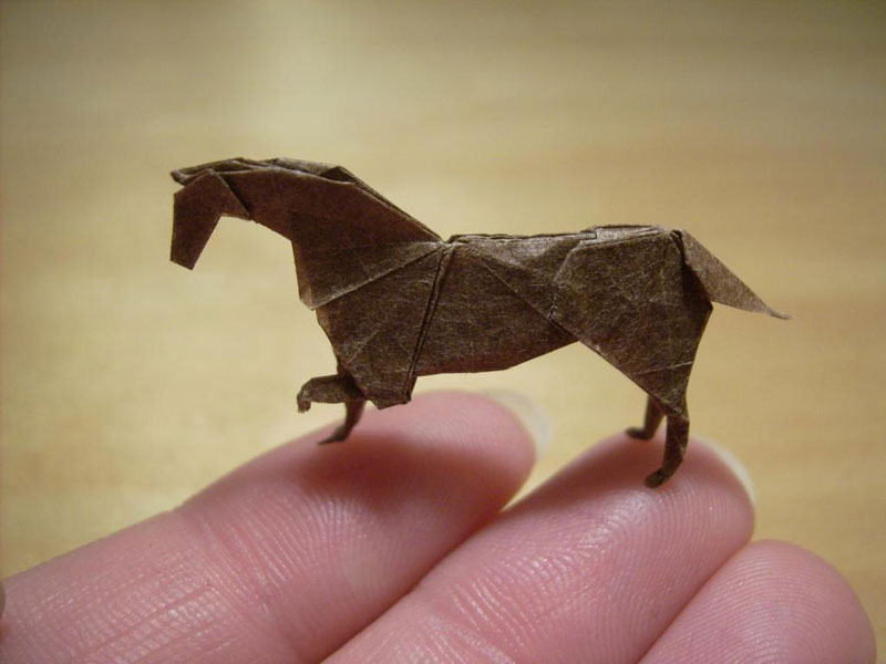 miniature origami with toothpicks by anja markiewicz 1 Paper Artist Uses Toothpicks to Fold Impossibly Small Origami