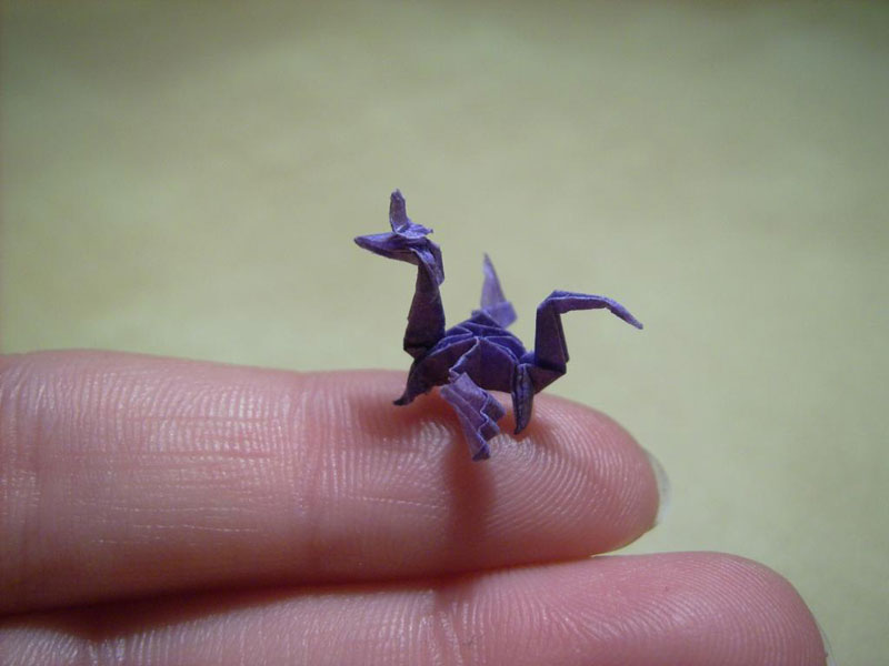 miniature origami with toothpicks by anja markiewicz 11 Paper Artist Uses Toothpicks to Fold Impossibly Small Origami