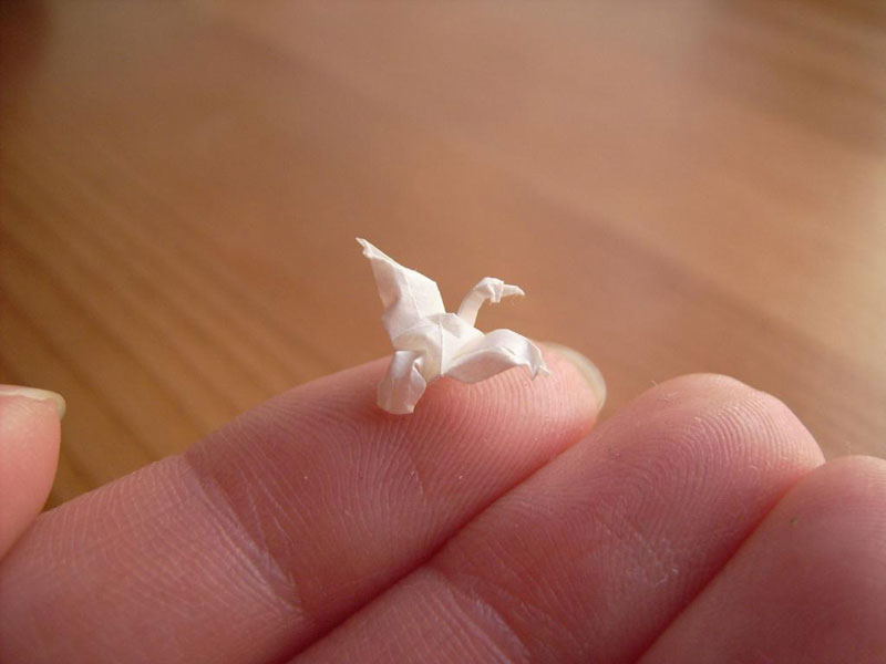 miniature origami with toothpicks by anja markiewicz 14 Paper Artist Uses Toothpicks to Fold Impossibly Small Origami