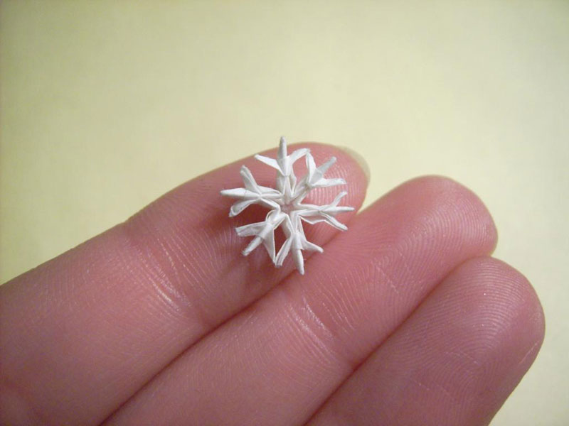 miniature origami with toothpicks by anja markiewicz 18 Paper Artist Uses Toothpicks to Fold Impossibly Small Origami