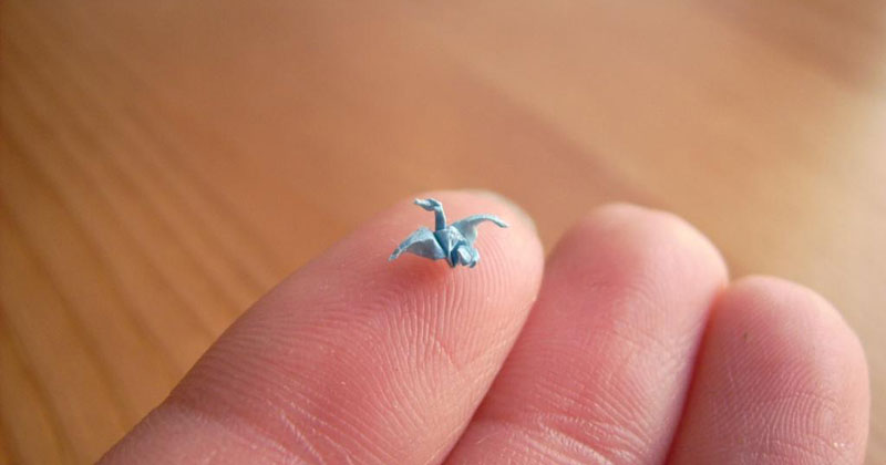 Paper Artist Uses Toothpicks to Fold Impossibly Small Origami