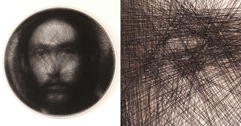 Renaissance Portraits Made From Single Thread on Circular Loom