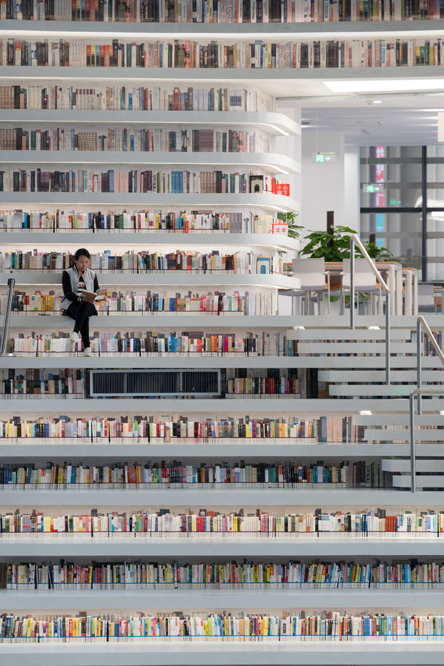 tianjin binhai public library china by mvrdv 2 Incredible Ocean of Books Library Opens in China with Space for 1.2m Titles