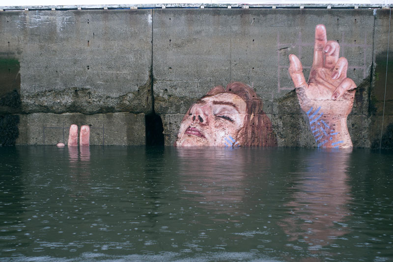 mural goes up and down with tide saint john new brunswick canada bay of fundy by hula 121 Mural Goes Up and Down with Tide, Will Eventually Fade to Nothing