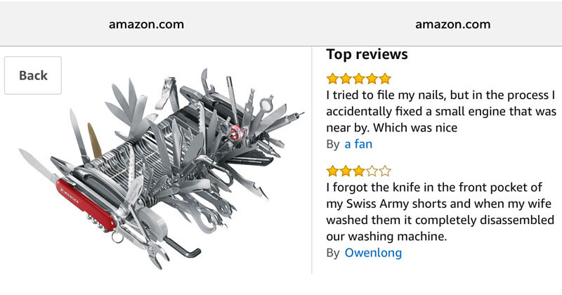 swiss army reviews amazon The Shirk Report – Volume 451
