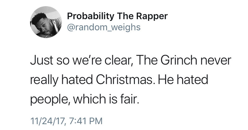 the grinch hates people not christmas The Shirk Report – Volume 450