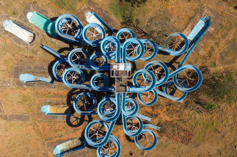 An Abandoned Water Park from Above
