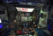 Just Some Astronauts Watching Star Wars: The Last Jedi in Space