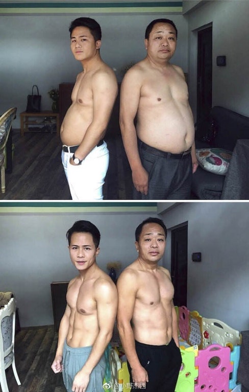 father and son decide to get in shape together 9 Father and Son Decide to Get in Shape Together (9 Pics)