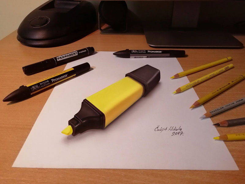 3d drawings by nikola culjiic 7 Amazing 3D Drawings that Seem to Leap Off the Page