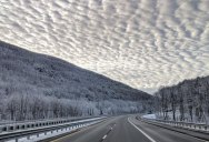 Amazing Clouds on the I-90 in the Berkshire Mountains, MA
