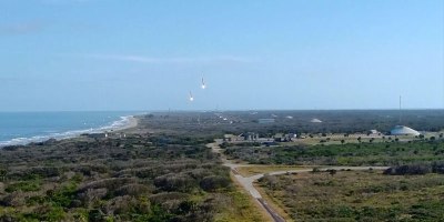 This Amateur Video of the Falcon Heavy Landing is Amazing and the Sound is Unreal