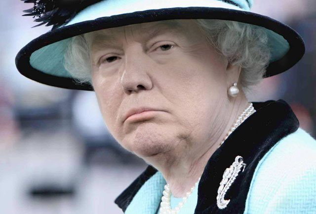 photoshopping trumps face onto the queens 36 This Woman Cant Stop Photoshopping Trumps Face Onto the Queens (Top 50)