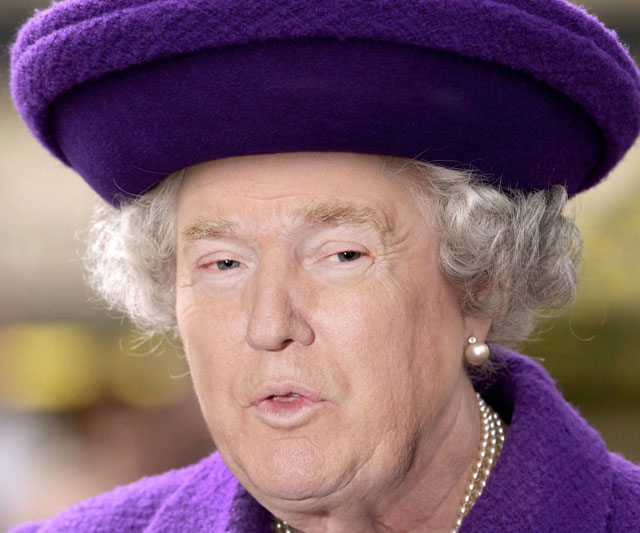 photoshopping trumps face onto the queens 38 This Woman Cant Stop Photoshopping Trumps Face Onto the Queens (Top 50)