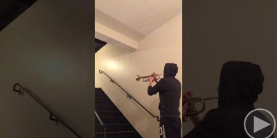 The Star Wars 'Force Theme' in a Stairwell with Awesome Reverb