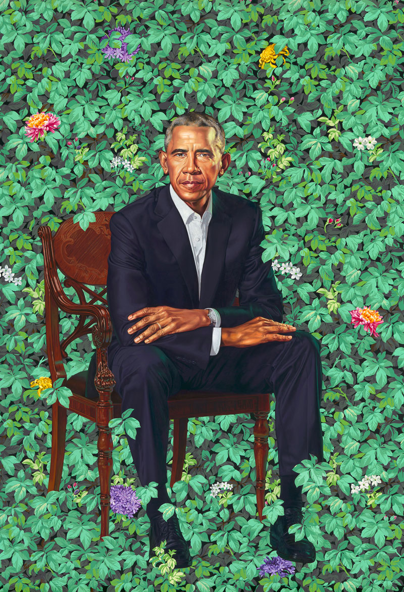 portrait of president barack obama by kehinde wiley The Internet Had a Field Day With Obamas Official Portrait