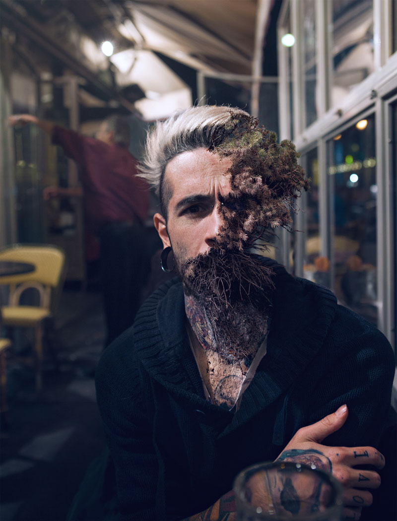 treebeard by cal redback 2 7 Surreal Portraits of Plants Taking Over Faces