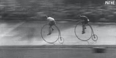 Amazing Footage from 1928 of a Penny Farthing (Boneshaker) Race