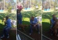 Dog Doesn’t Recognize Owner After Losing 50 lbs Until He Sniffs Him