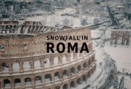 Drone Captures Rare Snowfall in Rome from Above