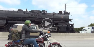 Just a 1920s Steam Engine Doing a Casual 55 MPH on the Highway