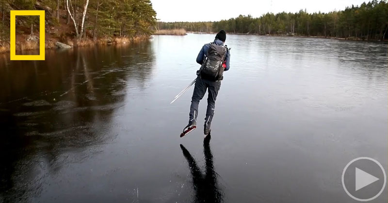 Skating on Thin Black Ice Makes a Sound Like You Won’t Believe