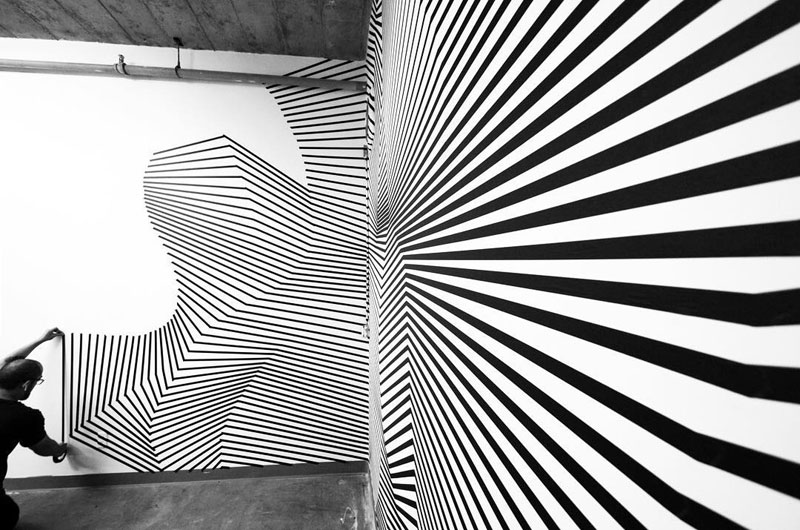 Mesmerizing Tape Art Installations by Darel Carey » TwistedSifter