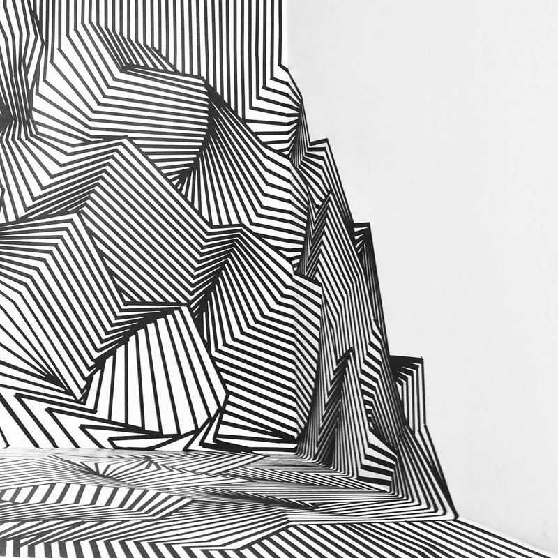 Mesmerizing Tape Art Installations by Darel Carey » TwistedSifter