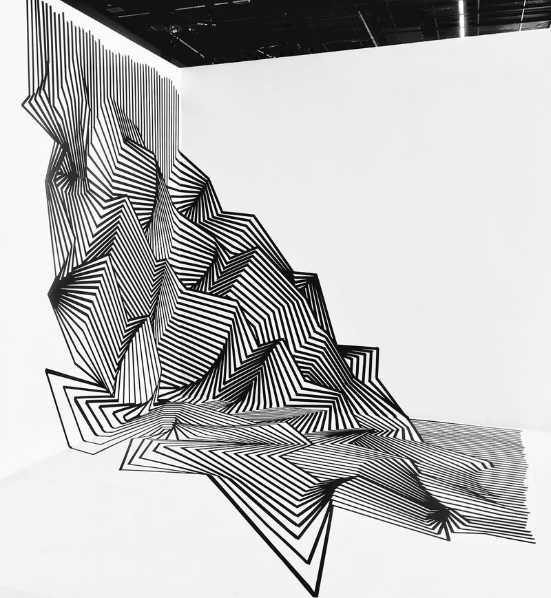 Mesmerizing Tape Art Installations by Darel Carey » TwistedSifter
