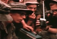 US Soldiers in Vietnam Hearing a Radio Report That They’re Going Home
