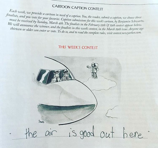 9 year old new yorker comic captions twitter viral 5 This 9 Year Old Girl Loves the New Yorkers Cartoon Caption Contest