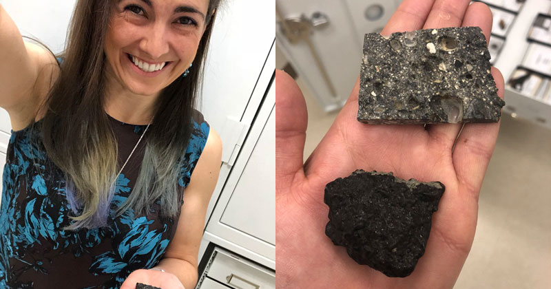 Holding Pieces of the Moon and Mars on Earth