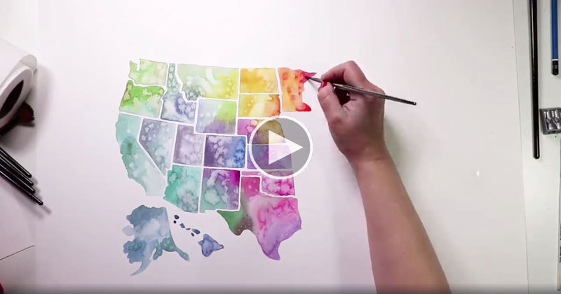 Watercolor USA, A Timelapse