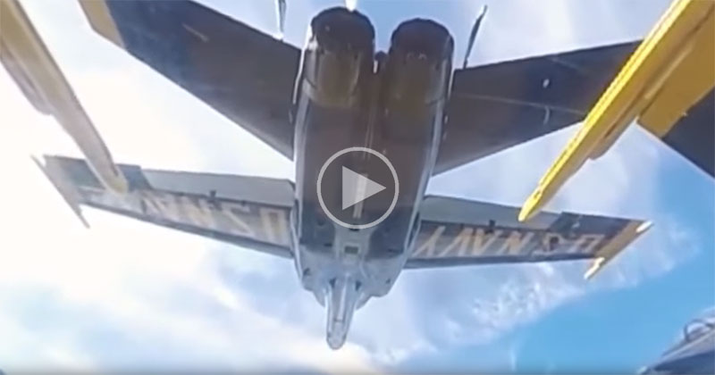 This 360-Degree POV Blue Angel Ride Shows How Insanely Close They Fly Together