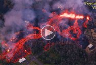 Helicopter Captures Terrifying Fissure Eruptions in Hawaii from Above