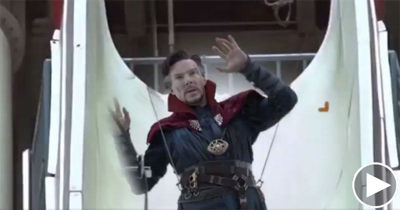 Guy Takes Every Dr. Strange Green Screen Clip He Can Find and Edits Him Into a Waterpark