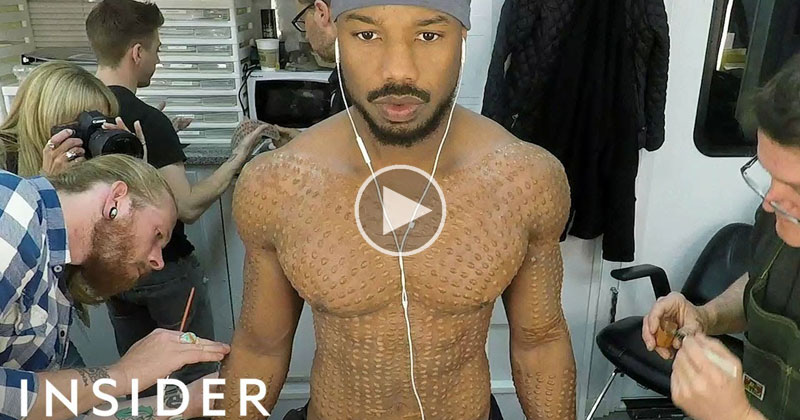 How Michael B. Jordan's Black Panther Makeup Was Done