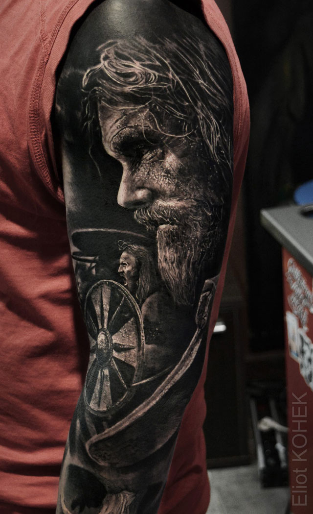 incredibly realistic 3d tattoos by eliot kohek 3 14 Incredibly Realistic 3D Tattoos by Eliot Kohek